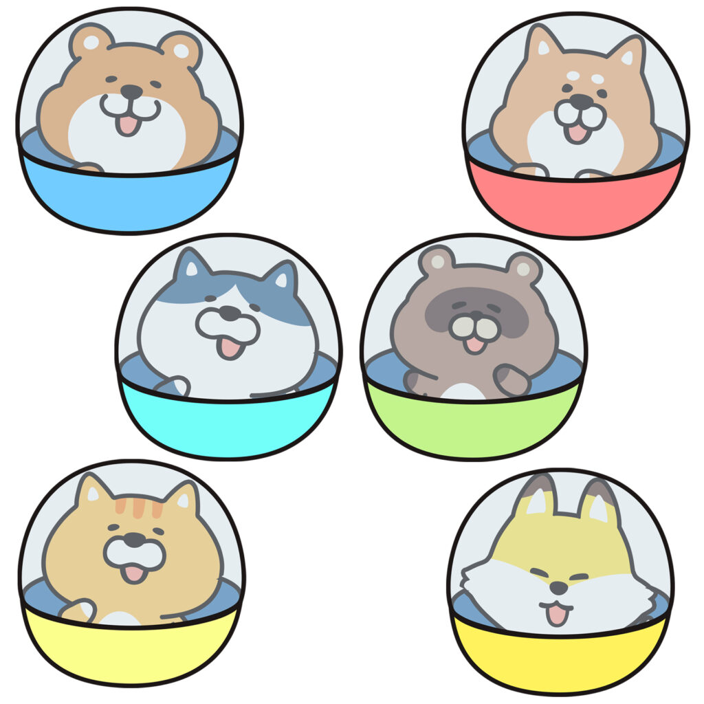 ガチャガチャで人気のある動物系の景品