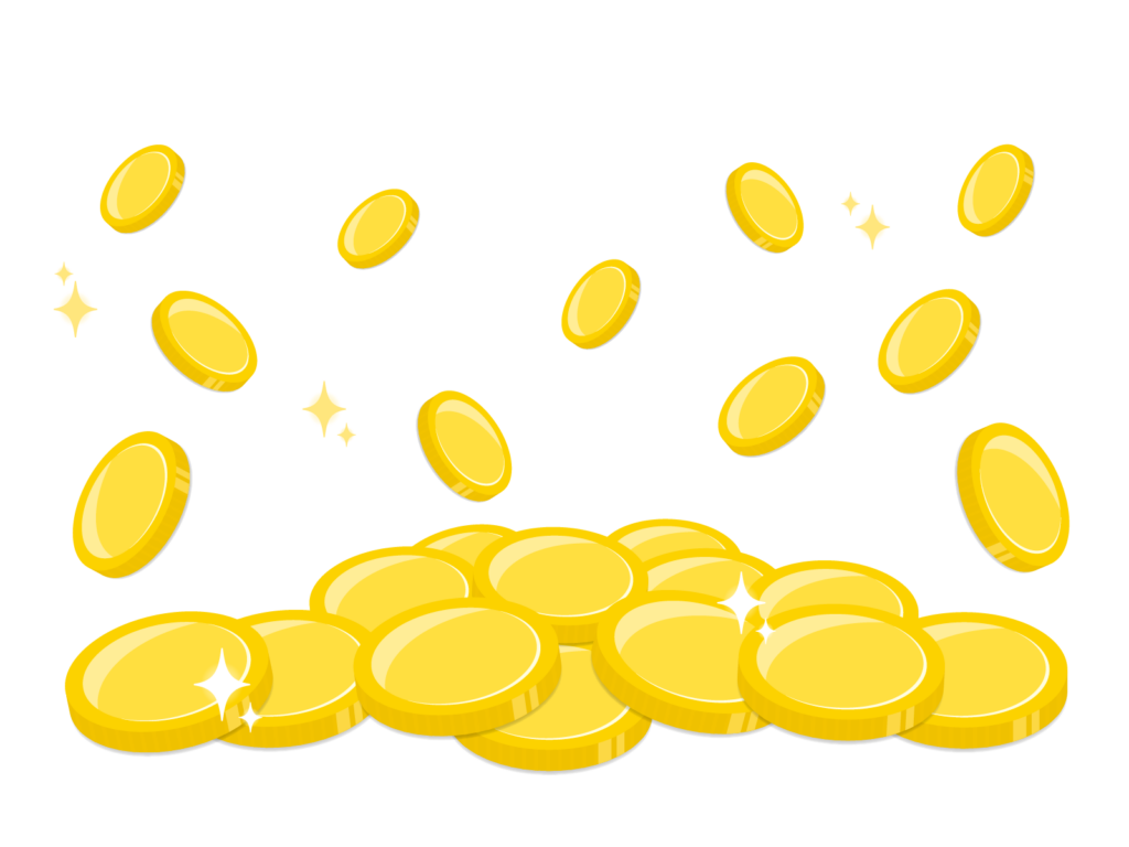 金色のメダルがたくさんある